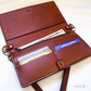 womens leather wallet open view
